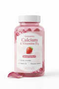 Gummies Calcium & Vitamine D3 — Saveur Fraise | Os Solides pour Toute la Famille