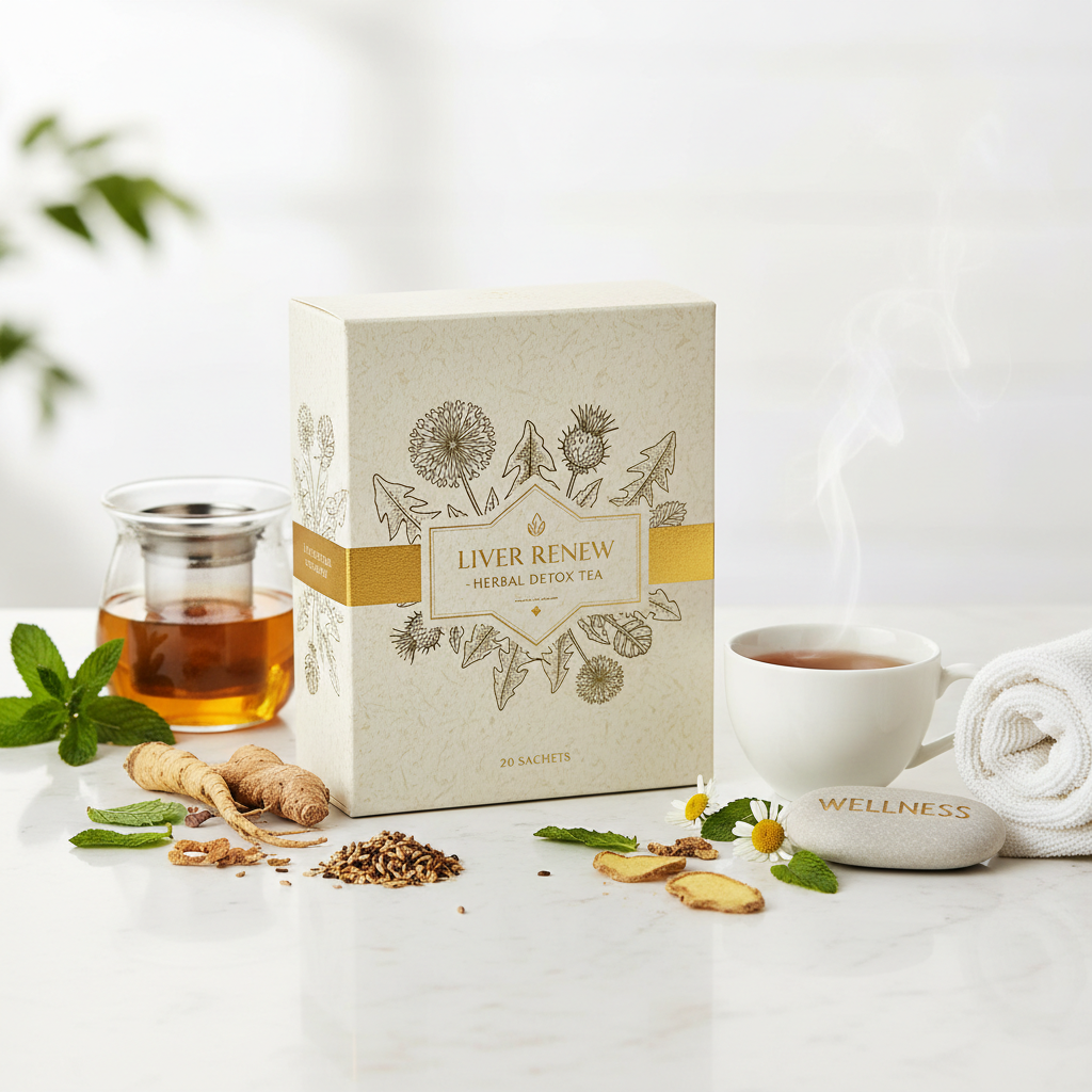 Thé Foie — 20 Sachets aux Herbes Naturelles | Soutien Hépatique & Bien-être