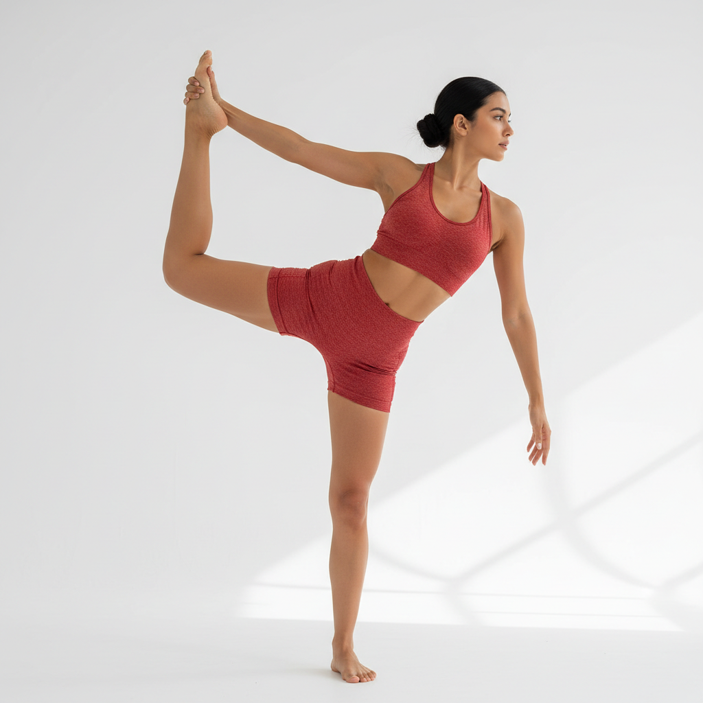 Tenue Yoga Femme Sans Couture — Brassière Halter & Short Froncé | Ultra-Extensible