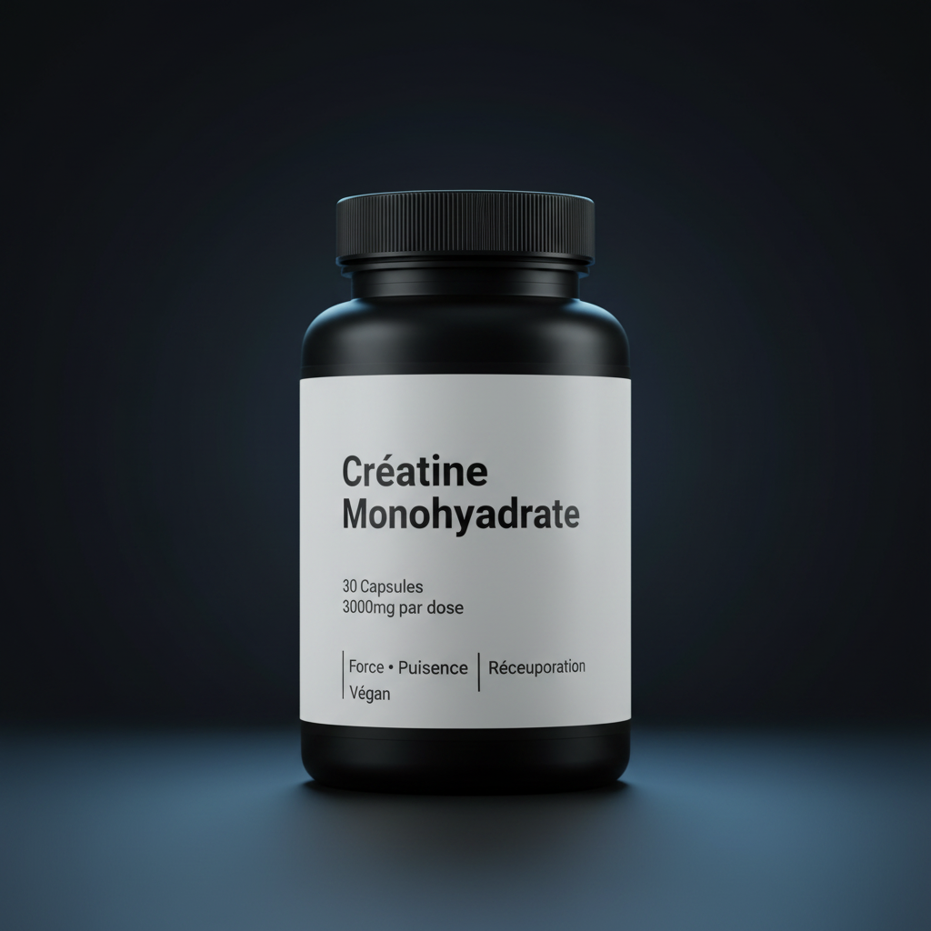 Créatine Monohydrate en Gélules — Force, Puissance & Récupération | 30 / 60 / 120 Capsules