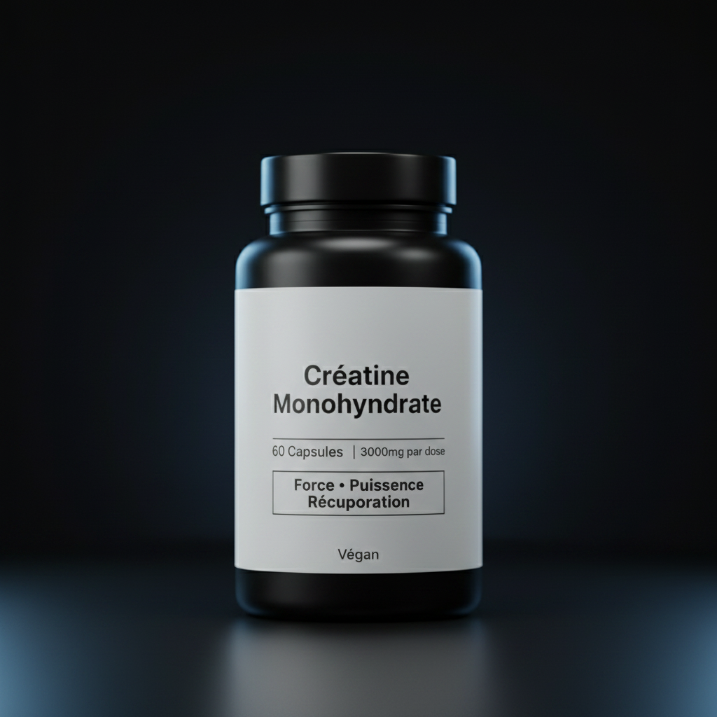 Créatine Monohydrate en Gélules — Force, Puissance & Récupération | 30 / 60 / 120 Capsules