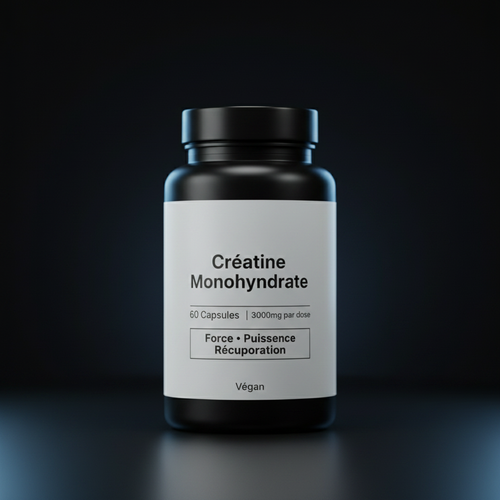 Créatine Monohydrate en Gélules — Force, Puissance & Récupération | 30 / 60 / 120 Capsules