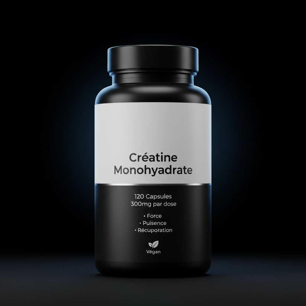 Créatine Monohydrate en Gélules — Force, Puissance & Récupération | 30 / 60 / 120 Capsules