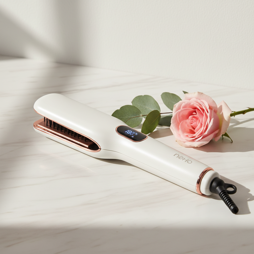 Brosse Lissante Sans Fil – Écran LCD & Charge USB