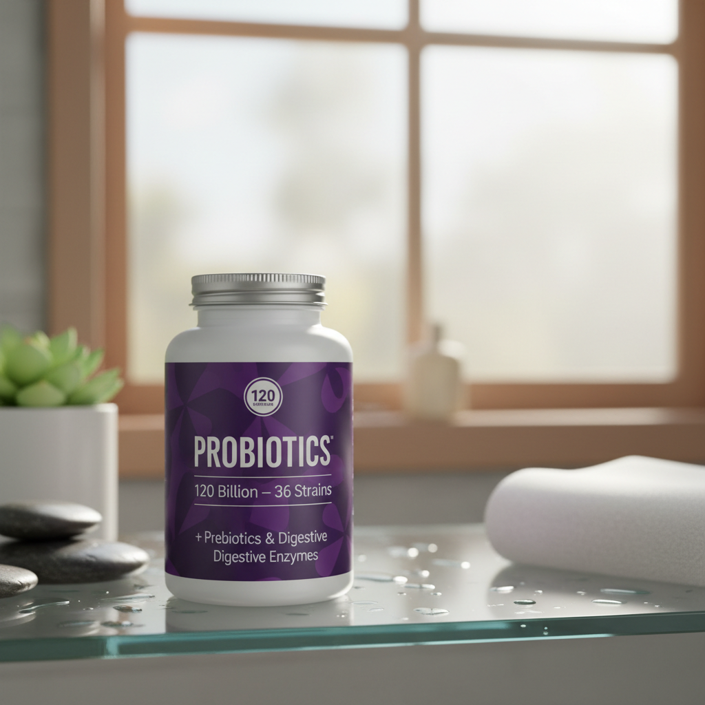 Probiotiques 120 Milliards CFU — 36 Souches + Prébiotiques & Enzymes Digestifs
