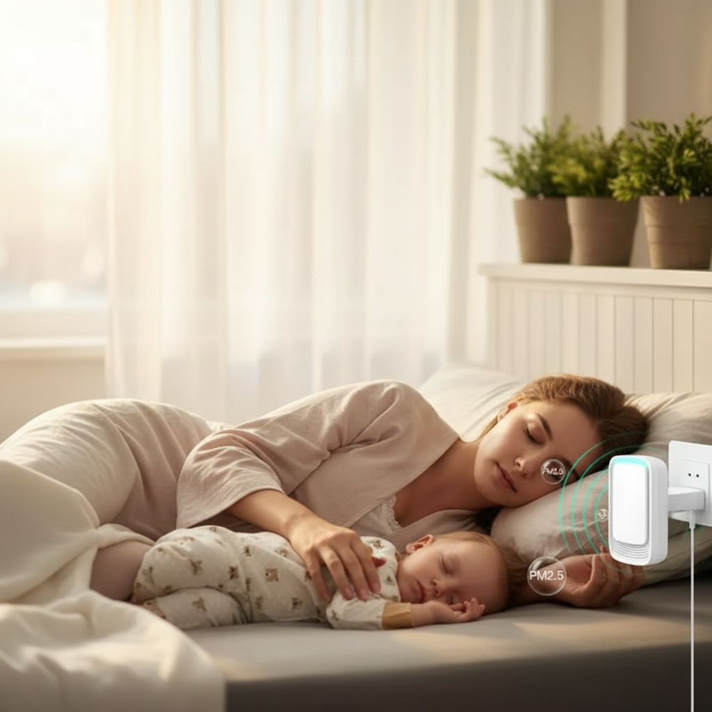 Ioniseur d'Air à Ions Négatifs — Purificateur Silencieux pour Maison & Bureau
