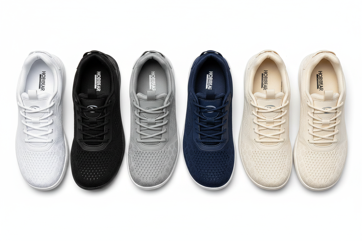 Chaussures Pieds Nus HOBIBEAR — Sneaker Minimaliste Unisexe | Zéro Goutte & Bout Large | 5 Couleurs