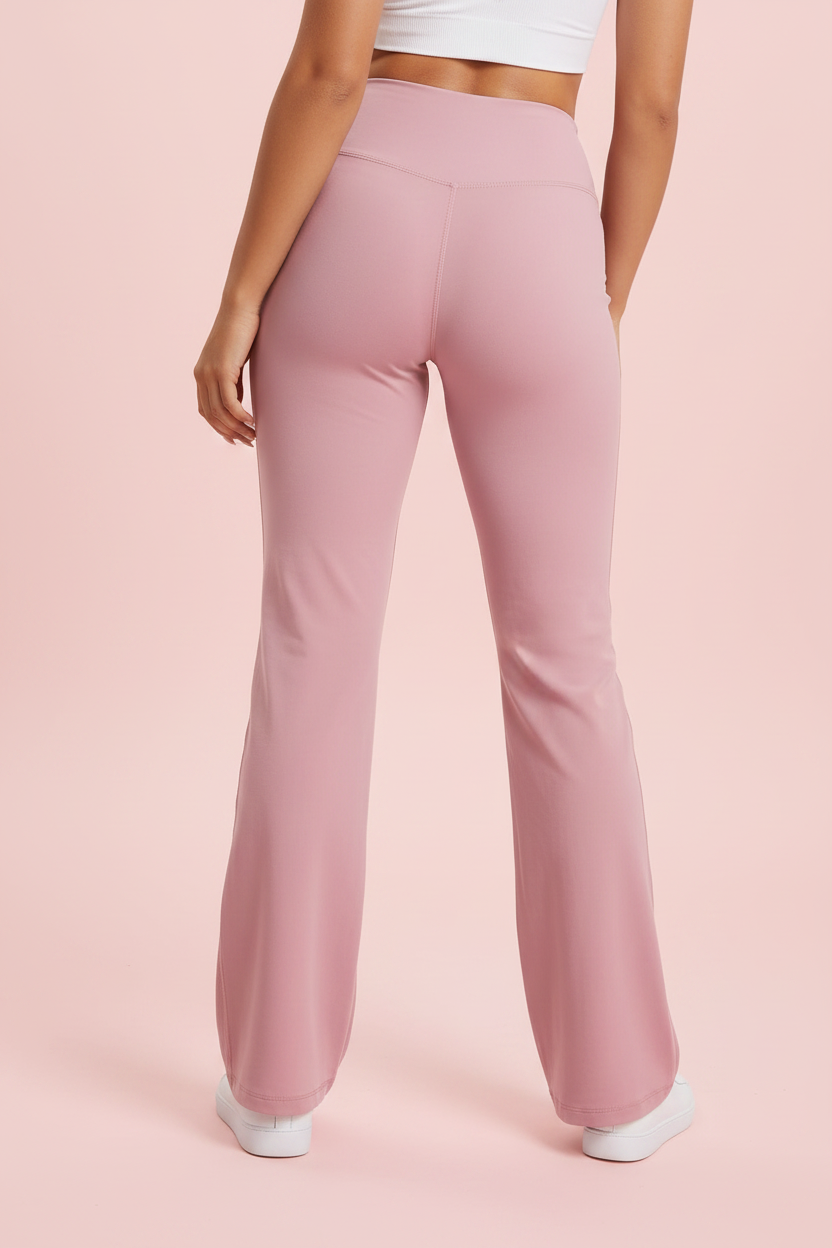 Pantalon de Yoga Femme SoftMotion — Jambe Droite, Taille Mi-Haute | Sensation Peau Nue | Running & Pilates | XS à XL
