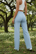 Pantalon de Yoga Femme SoftMotion — Jambe Droite, Taille Mi-Haute | Sensation Peau Nue | Running & Pilates | XS à XL